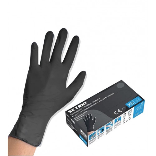 Setino Nitril-Handschuhe 3,5g, schwarz