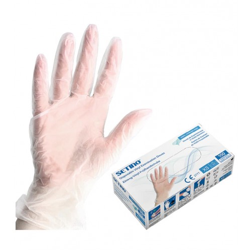 Setino Vinyl-Handschuhe 5 g, durchsichtig